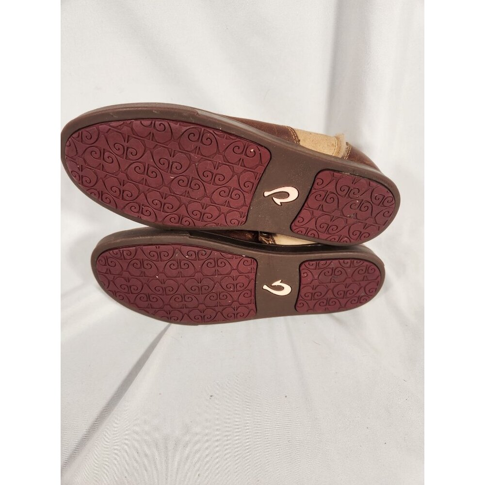 NWOB OluKai Womens Pehuea Hulu Boots Brown Wool Shearling Lined US/8 - Picture 11 of 11